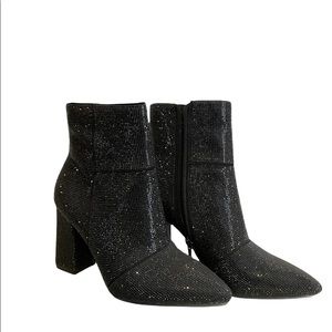 Sparkly black booties